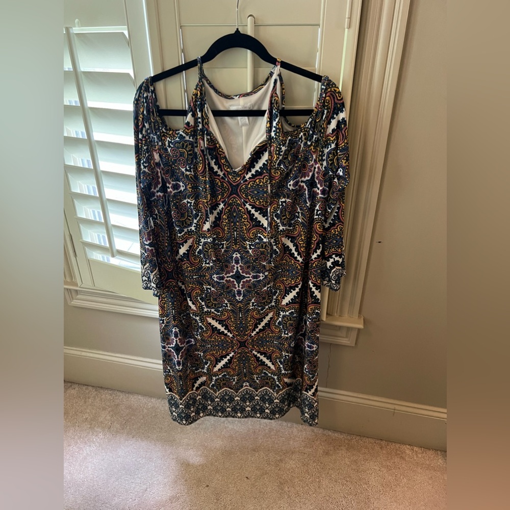 Cold Shoulder London Times 3/4 Sleeve Dress